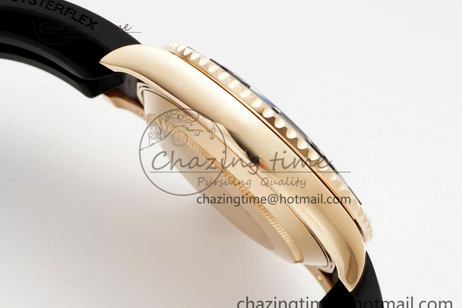 0124 Stretchable Yacht-Master 126655 C+F 1:1 Best Edition Black Ceramic Bezel on Oysterflex Rubber Strap VR 1955